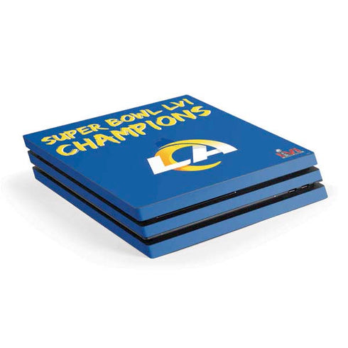 NFL Super Bowl LVI Champions Rams PS4 Pro Console Skin